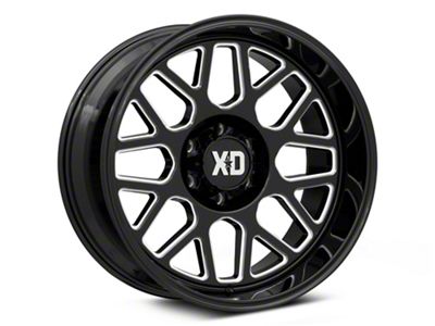 XD Grenade 2 Gloss Black Milled 6-Lug Wheel; 20x10; -18mm Offset (23-24 Colorado)