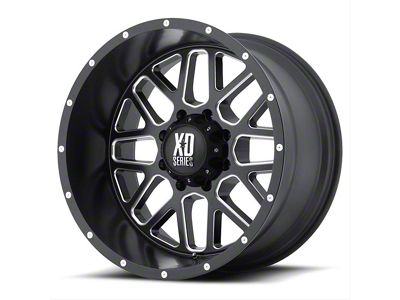 XD Grenade Satin Black Milled 6-Lug Wheel; 20x12; -44mm Offset (23-24 Colorado)