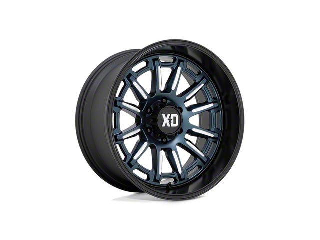 XD Phoenix Metallic Blue Milled with Black Lip 6-Lug Wheel; 20x9; 18mm Offset (23-24 Colorado)