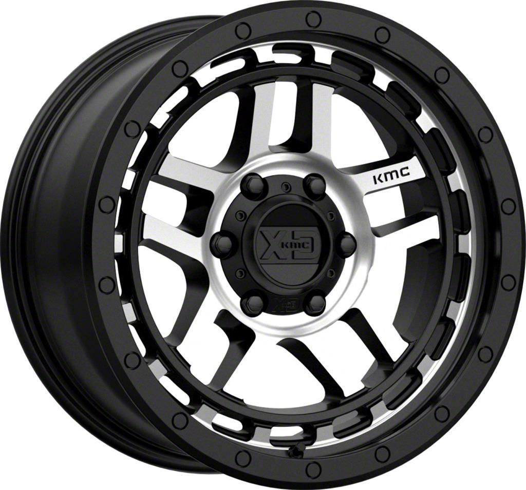 XD Colorado Recon Satin Black Machined 6-Lug Wheel; 17x8.5; 18mm Offset ...