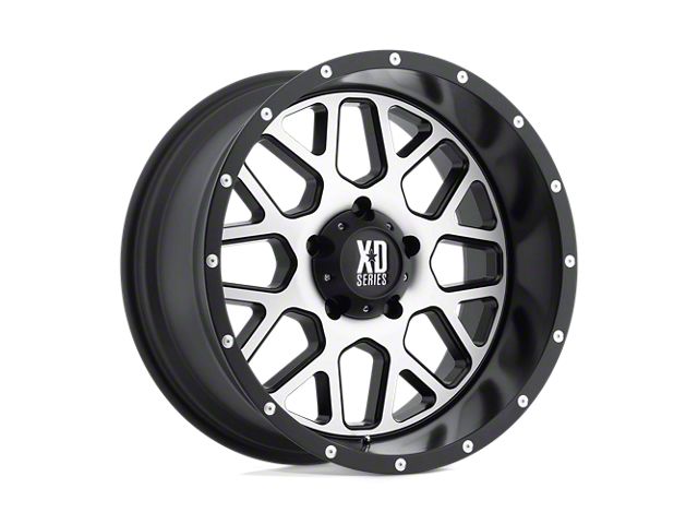 XD Grenade Satin Black Machined Face 5-Lug Wheel; 18x8; 38mm Offset (87-90 Dakota)