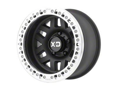 XD Machete Crawl Beadlock Satin Black with Machined Bead Ring 5-Lug Wheel; 17x9; -38mm Offset (87-90 Dakota)