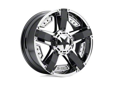 XD Rockstar II PVD Chrome with Matte Black Accents 5-Lug Wheel; 20x9; 0mm Offset (87-90 Dakota)