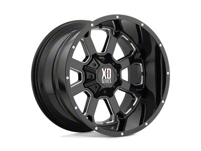 XD Buck 25 Gloss Black Milled 5-Lug Wheel; 20x10; -24mm Offset (97-03 F-150)