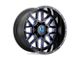 XD Grenade Satin Black Milled with Blue Clear Coat 6-Lug Wheel; 20x9; 18mm Offset (21-24 F-150)