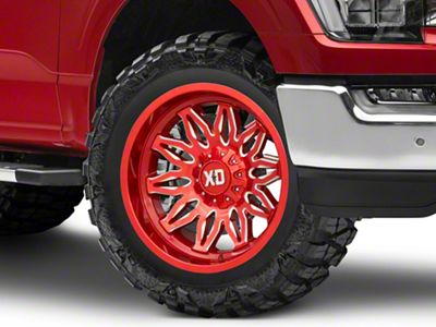 XD Gunner Candy Red Milled 6-Lug Wheel; 20x10; -18mm Offset (21-24 F-150)