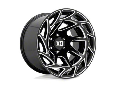 XD Onslaught Gloss Black Milled 6-Lug Wheel; 20x12; -44mm Offset (21-24 F-150)