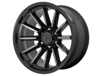 XD Luxe Gloss Black Machined with Gray Tint 6-Lug Wheel; 20x10; -18mm Offset (15-20 F-150)