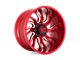 XD Tension Candy Red Milled 8-Lug Wheel; 22x10; -18mm Offset (23-24 F-250 Super Duty)