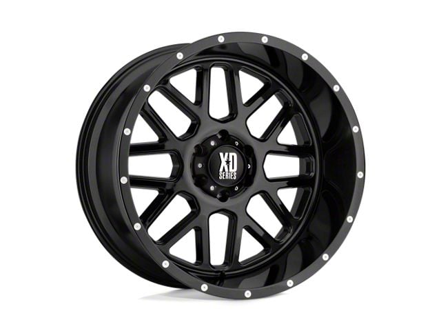 XD Grenade Gloss Black 8-Lug Wheel; 20x12; -44mm Offset (23-24 F-350 Super Duty SRW)