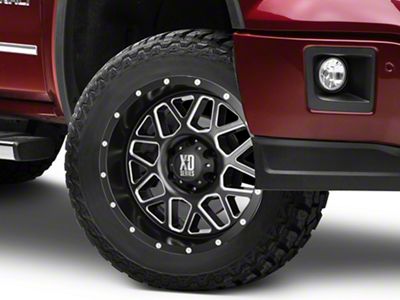 XD Grenade Satin Black Milled 6-Lug Wheel; 20x10; -24mm Offset (14-18 Sierra 1500)