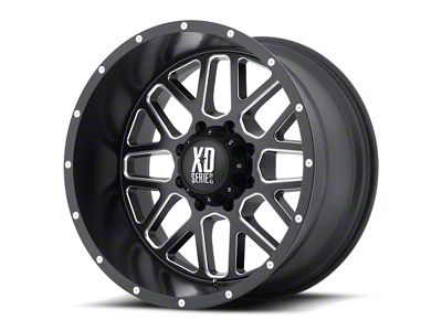 XD Grenade Satin Black Milled 6-Lug Wheel; 20x12; -44mm Offset (14-18 Sierra 1500)