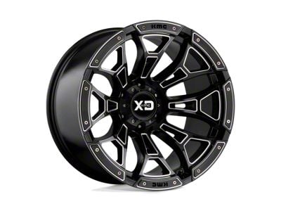 XD Boneyard Gloss Black Milled 8-Lug Wheel; 20x10; -18mm Offset (06-08 RAM 1500 Mega Cab)
