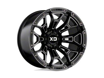 XD Boneyard Gloss Black Milled 5-Lug Wheel; 20x10; -18mm Offset (02-08 RAM 1500, Excluding Mega Cab)