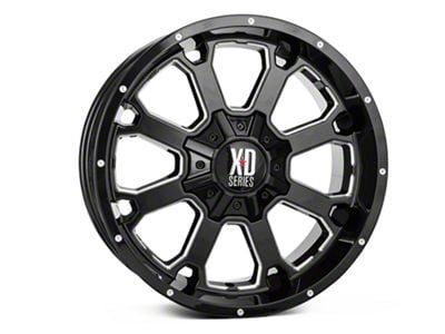 XD Buck 25 Gloss Black Milled 5-Lug Wheel; 20x10; -24mm Offset (02-08 RAM 1500, Excluding Mega Cab)