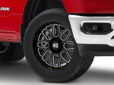 XD Grenade 2 Gloss Black Milled 6-Lug Wheel; 20x9; 18mm Offset (19-25 RAM 1500)