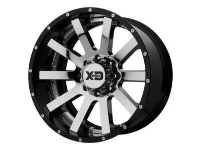 XD Heist Chrome Center with Gloss Black Milled Lip 6-Lug Wheel; 20x12; -44mm Offset (19-24 RAM 1500)