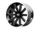 XD Heist Gloss Black Milled Center with Chrome Lip 5-Lug Wheel; 20x10; -18mm Offset (02-08 RAM 1500, Excluding Mega Cab)