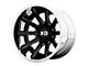 XD Heist Gloss Black Milled with Chrome Lip 6-Lug Wheel; 22x10; -18mm Offset (19-24 RAM 1500)