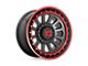 XD Omega Satin Black Machined Lip with Red Tint 8-Lug Wheel; 20x10; -18mm Offset (06-08 RAM 1500 Mega Cab)