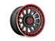 XD Omega Satin Black Machined Lip with Red Tint 5-Lug Wheel; 20x10; -18mm Offset (02-08 RAM 1500, Excluding Mega Cab)