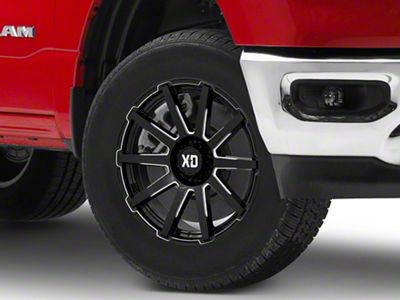 XD Outbreak Gloss Black Milled 6-Lug Wheel; 18x9; 0mm Offset (19-24 RAM 1500)