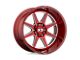 XD Pike Brushed Red with Milled Accent 5-Lug Wheel; 20x10; -18mm Offset (02-08 RAM 1500, Excluding Mega Cab)