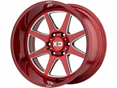 XD Pike Brushed Red Milled 6-Lug Wheel; 20x9; 0mm Offset (19-24 RAM 1500)