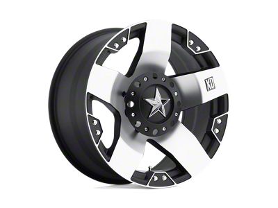 XD Rockstar Machined Face with Matte Black Windows 5-Lug Wheel; 20x10; -24mm Offset (02-08 RAM 1500, Excluding Mega Cab)