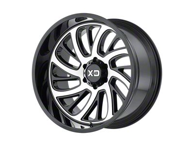 XD Surge Gloss Black with Machined Face 5-Lug Wheel; 20x10; -24mm Offset (02-08 RAM 1500, Excluding Mega Cab)