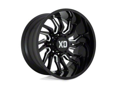 XD Tension Gloss Black Milled 8-Lug Wheel; 20x10; -18mm Offset (06-08 RAM 1500 Mega Cab)