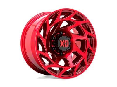 XD Onslaught Candy Red 8-Lug Wheel; 20x12; -44mm Offset (19-24 RAM 3500 SRW)