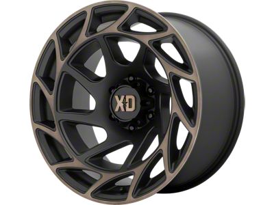 XD Onslaught Satin Black with Bronze Tint 6-Lug Wheel; 17x9; -12mm Offset (19-23 Ranger)