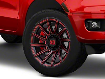 XD Specter Gloss Black with Red Tint 6-Lug Wheel; 20x10; -18mm Offset (19-23 Ranger)