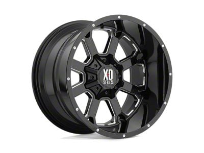 XD Buck 25 Gloss Black Milled 6-Lug Wheel; 20x14; -76mm Offset (19-24 Sierra 1500)