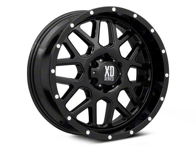 XD Grenade Gloss Black 6-Lug Wheel; 20x12; -44mm Offset (14-18 Sierra 1500)