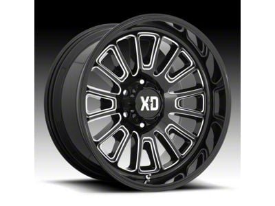 XD Rover Gloss Black Milled 6-Lug Wheel; 22x12; -44mm Offset (19-24 Sierra 1500)