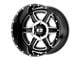 XD Fusion Gloss Black Machined 8-Lug Wheel; 20x12; -44mm Offset (07-10 Sierra 2500 HD)