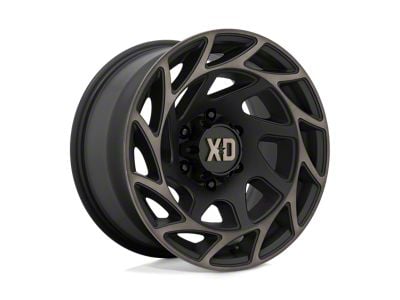 XD Onslaught Satin Black with Bronze Tint 8-Lug Wheel; 20x10; -18mm Offset (07-10 Sierra 2500 HD)