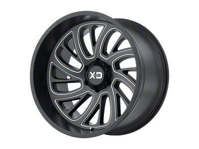 XD Surge Satin Black Milled 8-Lug Wheel; 20x12; -44mm Offset (20-24 Sierra 2500 HD)