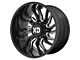 XD Tension Gloss Black Milled 8-Lug Wheel; 22x12; -44mm Offset (07-10 Sierra 2500 HD)