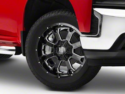 XD Buck 25 Gloss Black Milled 6-Lug Wheel; 20x10; -24mm Offset (19-24 Silverado 1500)