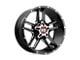 XD Clamp Gloss Black Milled 6-Lug Wheel; 20x9; 18mm Offset (19-24 Silverado 1500)