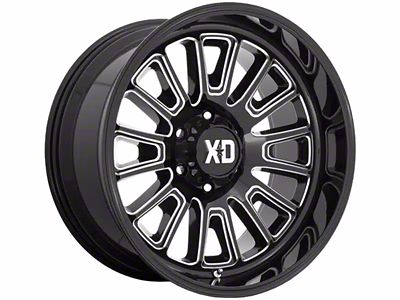 XD Rover Gloss Black Milled 6-Lug Wheel; 20x9; 18mm Offset (19-24 Silverado 1500)