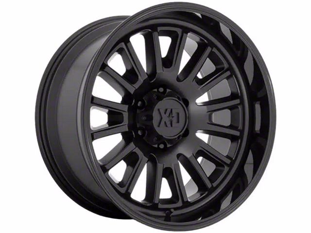 XD Rover Satin Black with Gloss Black Lip 6-Lug Wheel; 20x10; -18mm Offset (19-24 Silverado 1500)