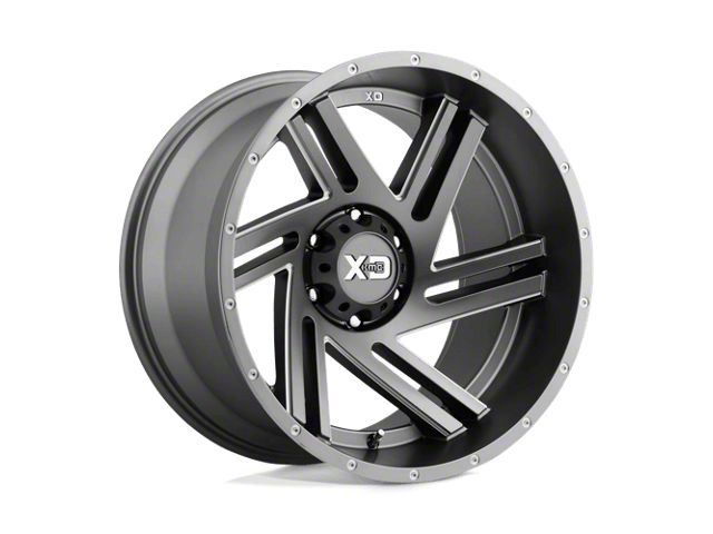 XD Swipe Satin Gray Milled 6-Lug Wheel; 20x10; -18mm Offset (19-24 Silverado 1500)