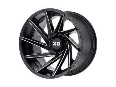 XD Cyclone Satin Black Milled 8-Lug Wheel; 20x12; -44mm Offset (20-25 Silverado 2500 HD)