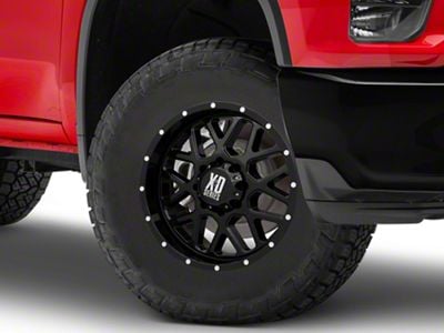 XD Grenade Gloss Black 8-Lug Wheel; 18x9; 18mm Offset (20-25 Silverado 2500 HD)