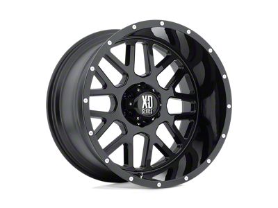 XD Grenade Satin Black 8-Lug Wheel; 20x9; 18mm Offset (20-24 Silverado 3500 HD SRW)