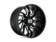 XD Tension Gloss Black Milled 8-Lug Wheel; 20x10; -18mm Offset (20-24 Silverado 3500 HD SRW)